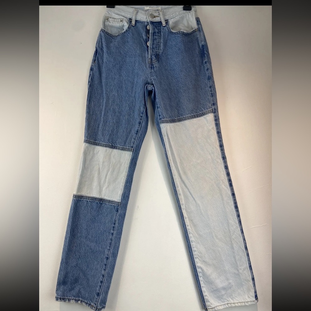 Pacsun Patchwork Buttonfly Color Block Jeans Y2k … - image 1